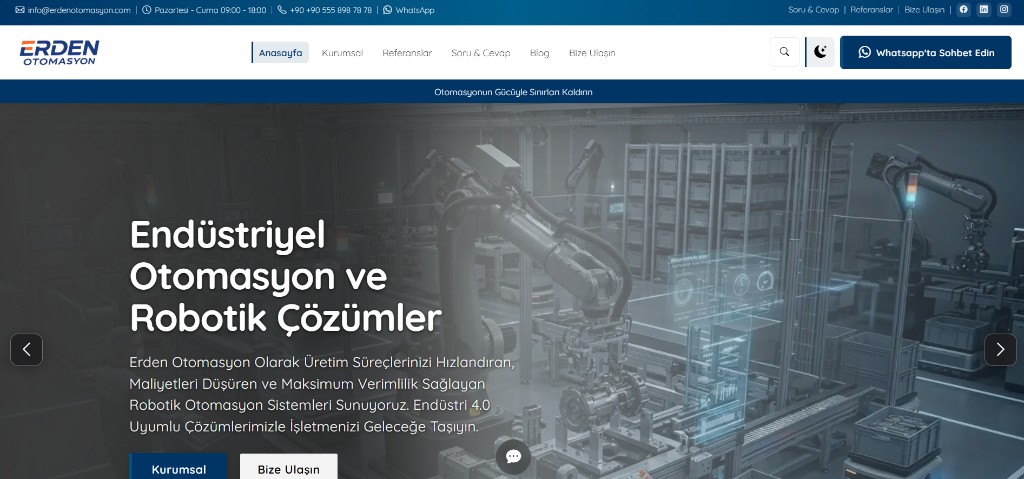 Erden Otomasyon — endüstriyel otomasyon